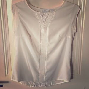 White cap sleeve top